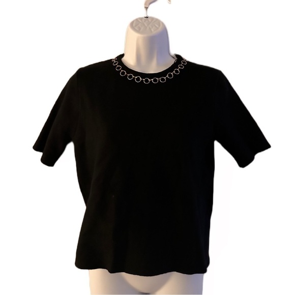 Zara Knit Top with Gold Chain - Picture 3 of 9